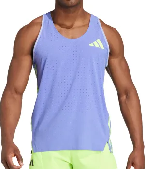 adidas Adizero Promo Mens Running Vest - Blue Shock Resistant