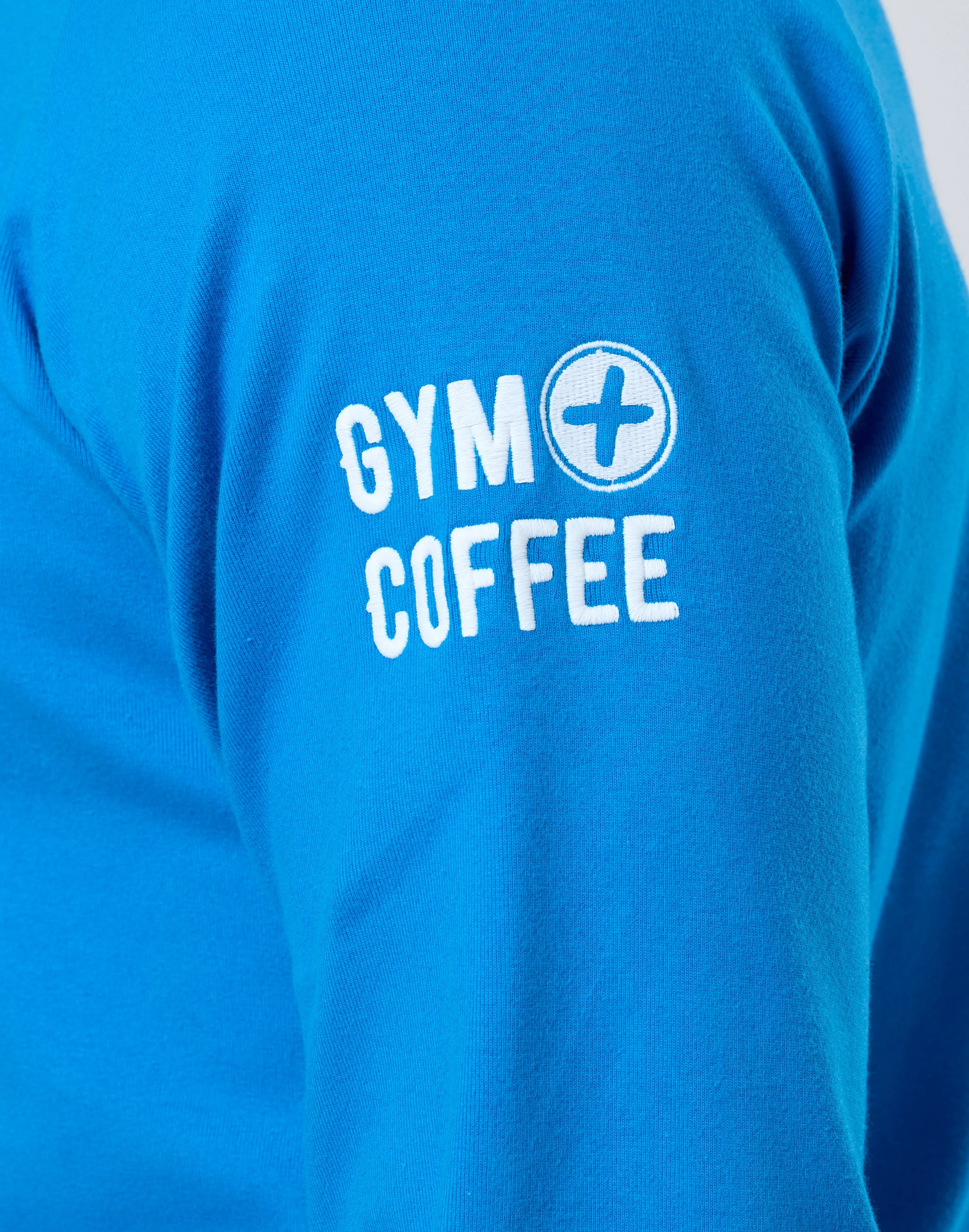 Gym   Coffee Chill Half Zip (Mens) - Sky Blue Belted