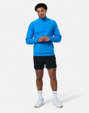 QuickDry Moisture Wicking Flexible Shell Gym   Coffee Chill Half Zip (Mens) - Sky Blue