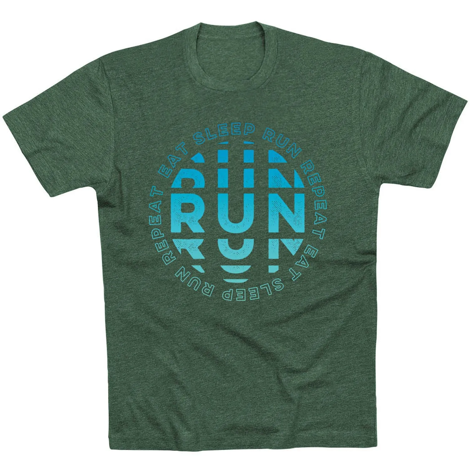 Running Short Sleeve T-Shirt - Eat Sleep Run Repeat Breathable Fit Wear