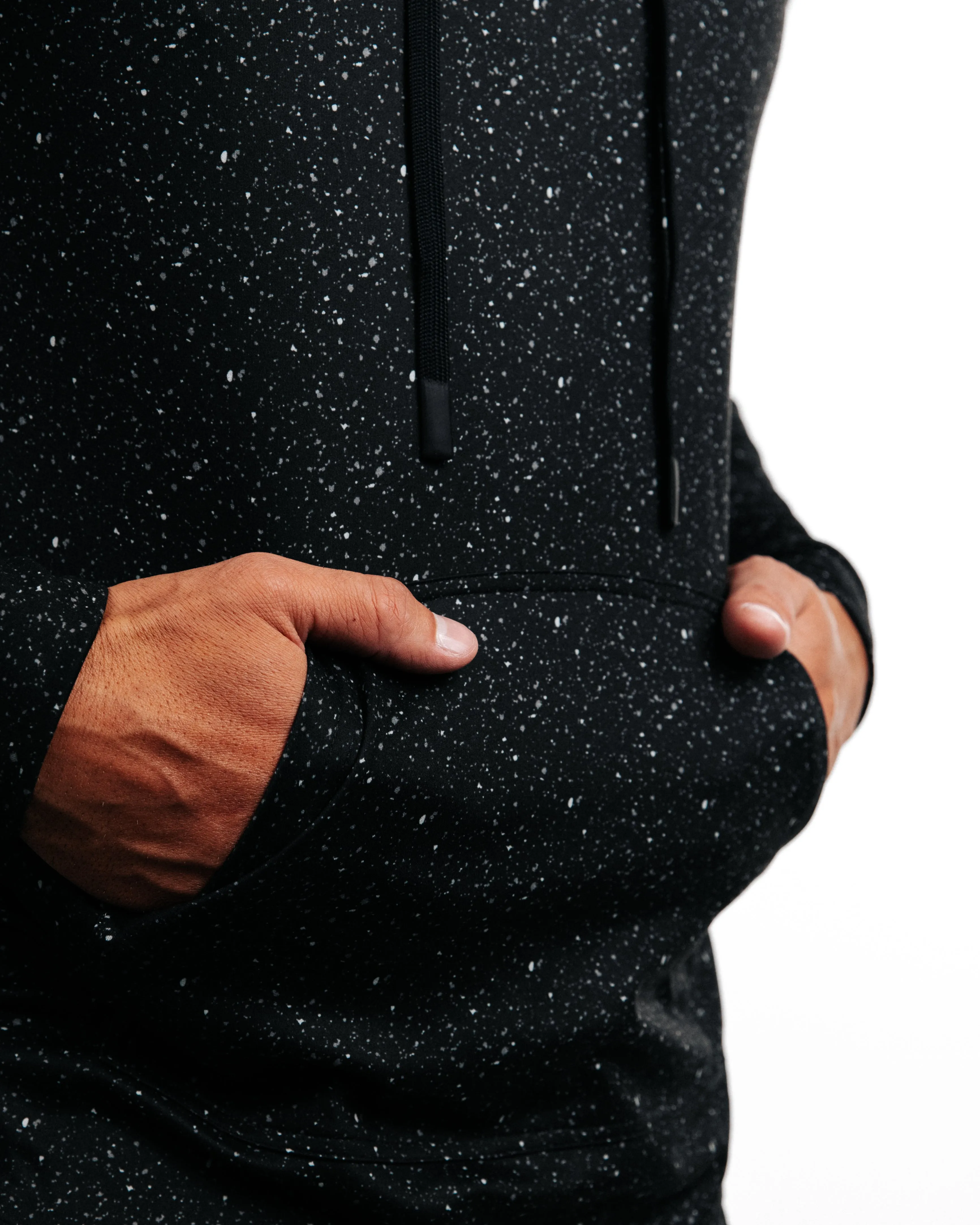 Brand Name Speckled Black Golf Hoodie