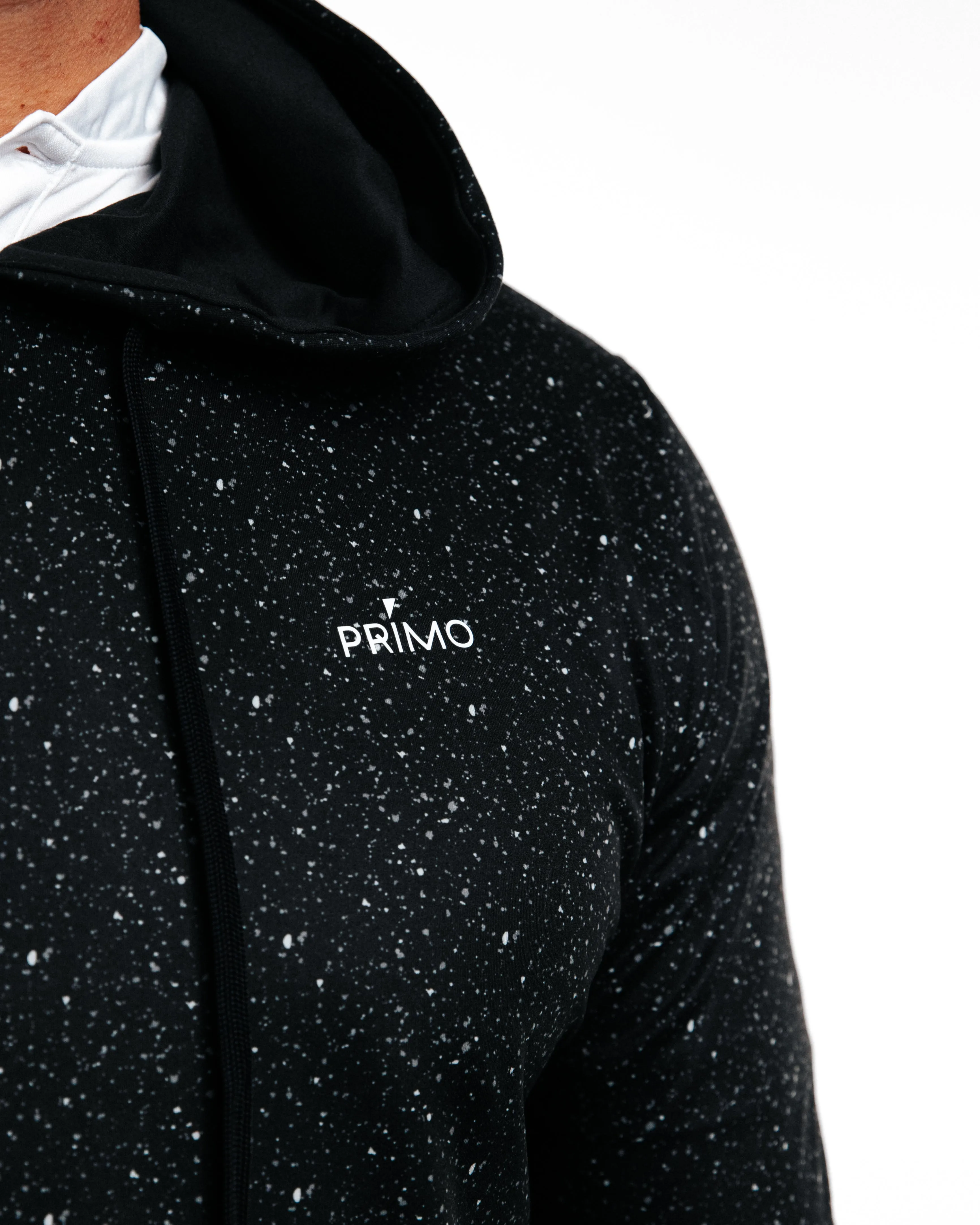 Speckled Black Golf Hoodie Warm Layer