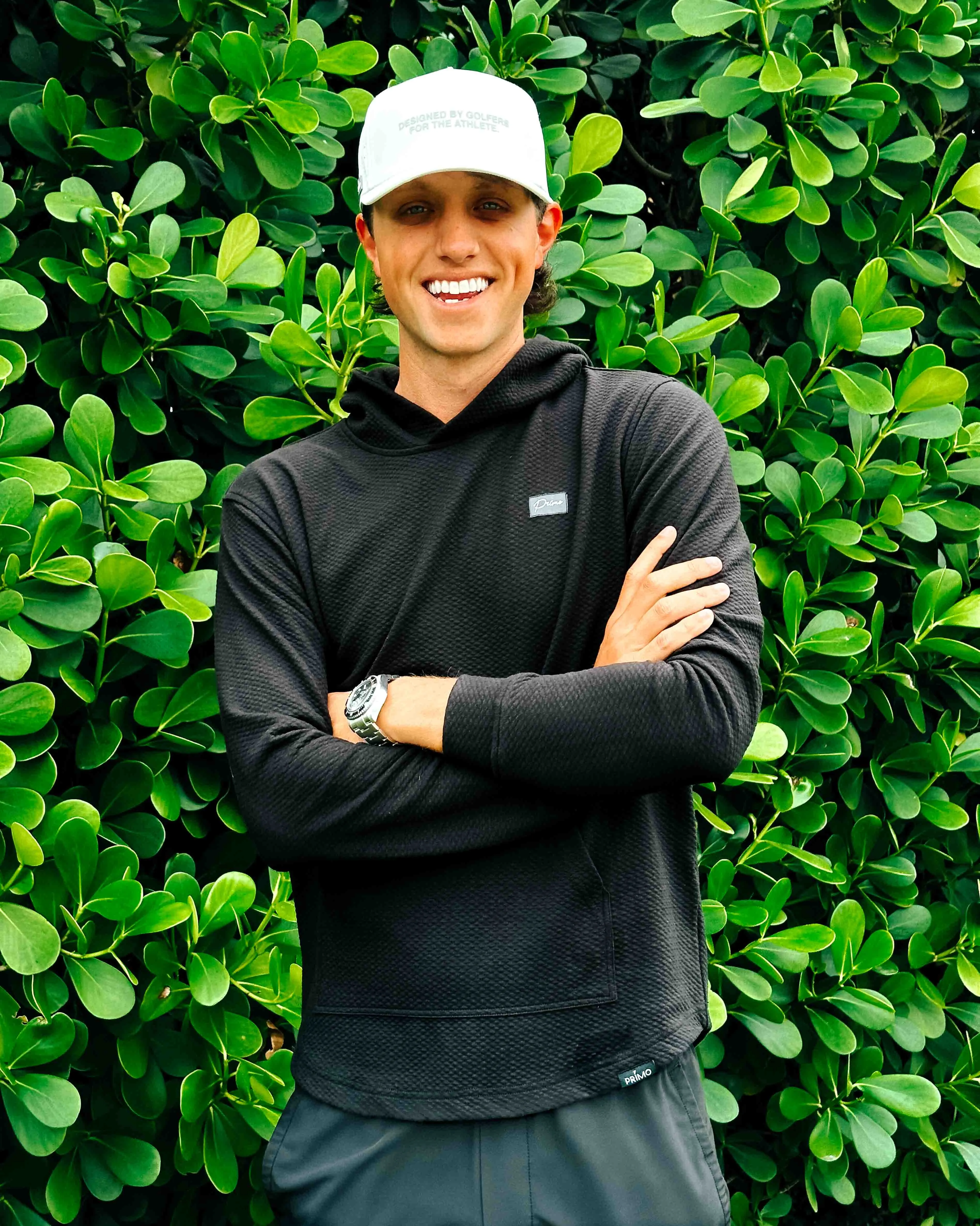 Lightweight Comfort Black GH Waffle Hoodie