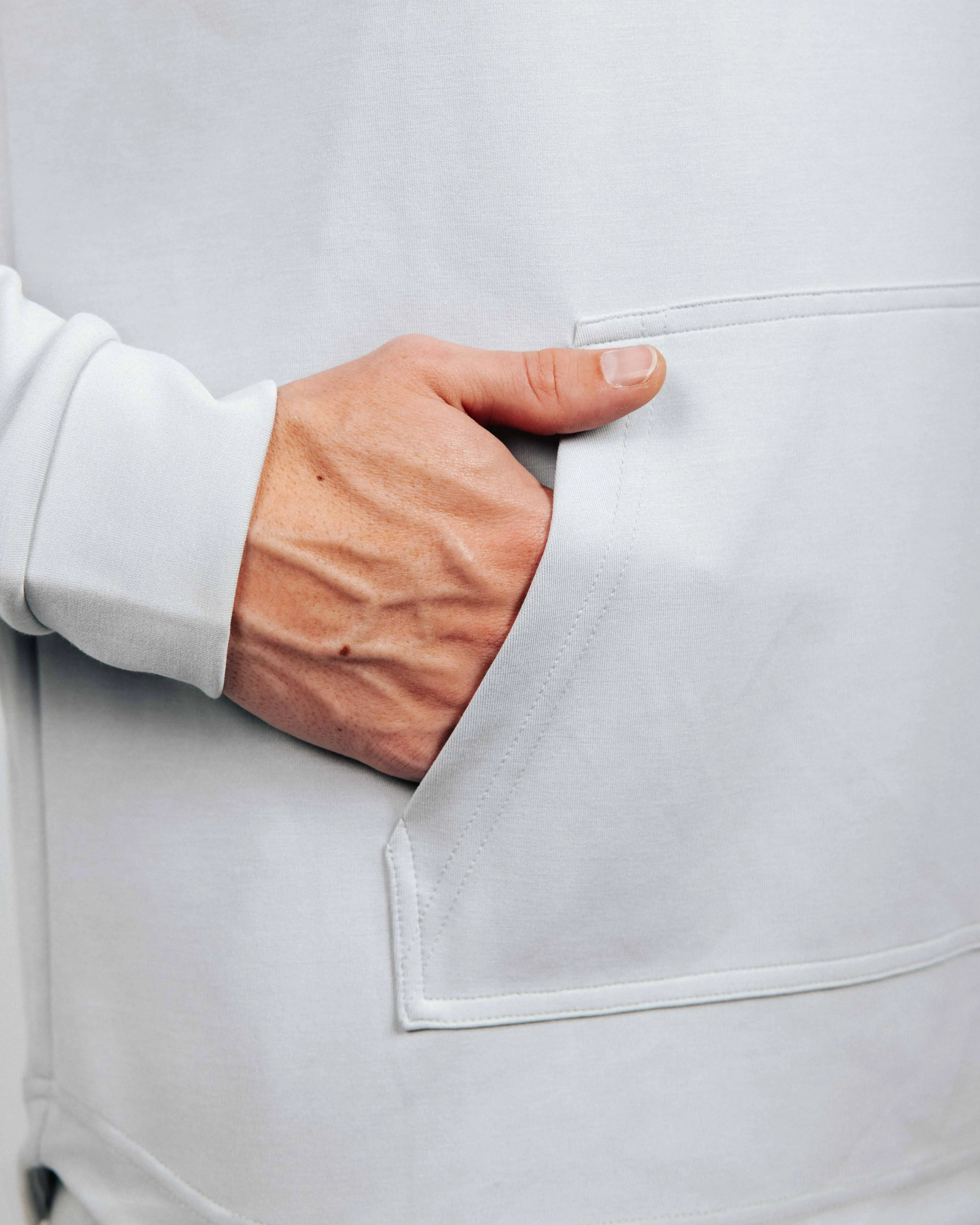 Men's Light Gray Recovery Hoodie comfortable top