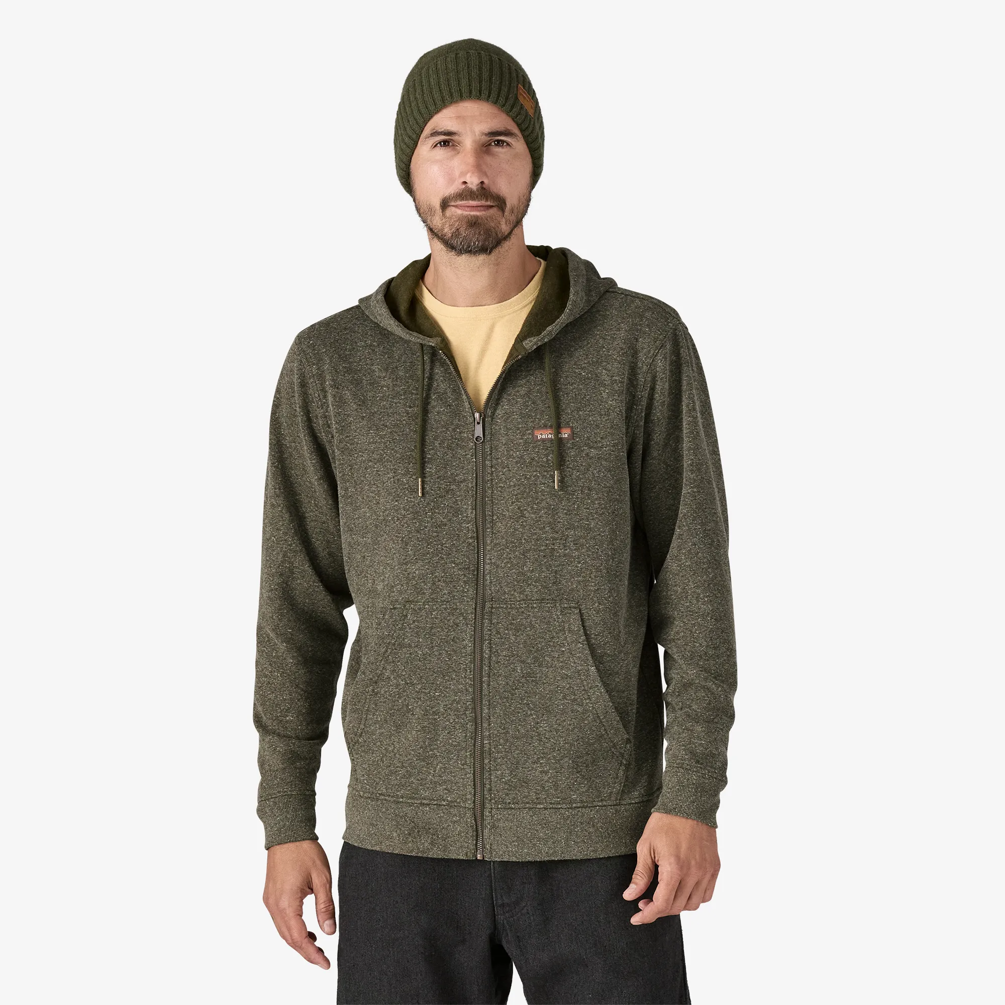 Men's Full-Zip Work Hoody Sweatshirt Essential Wear Travel Fit