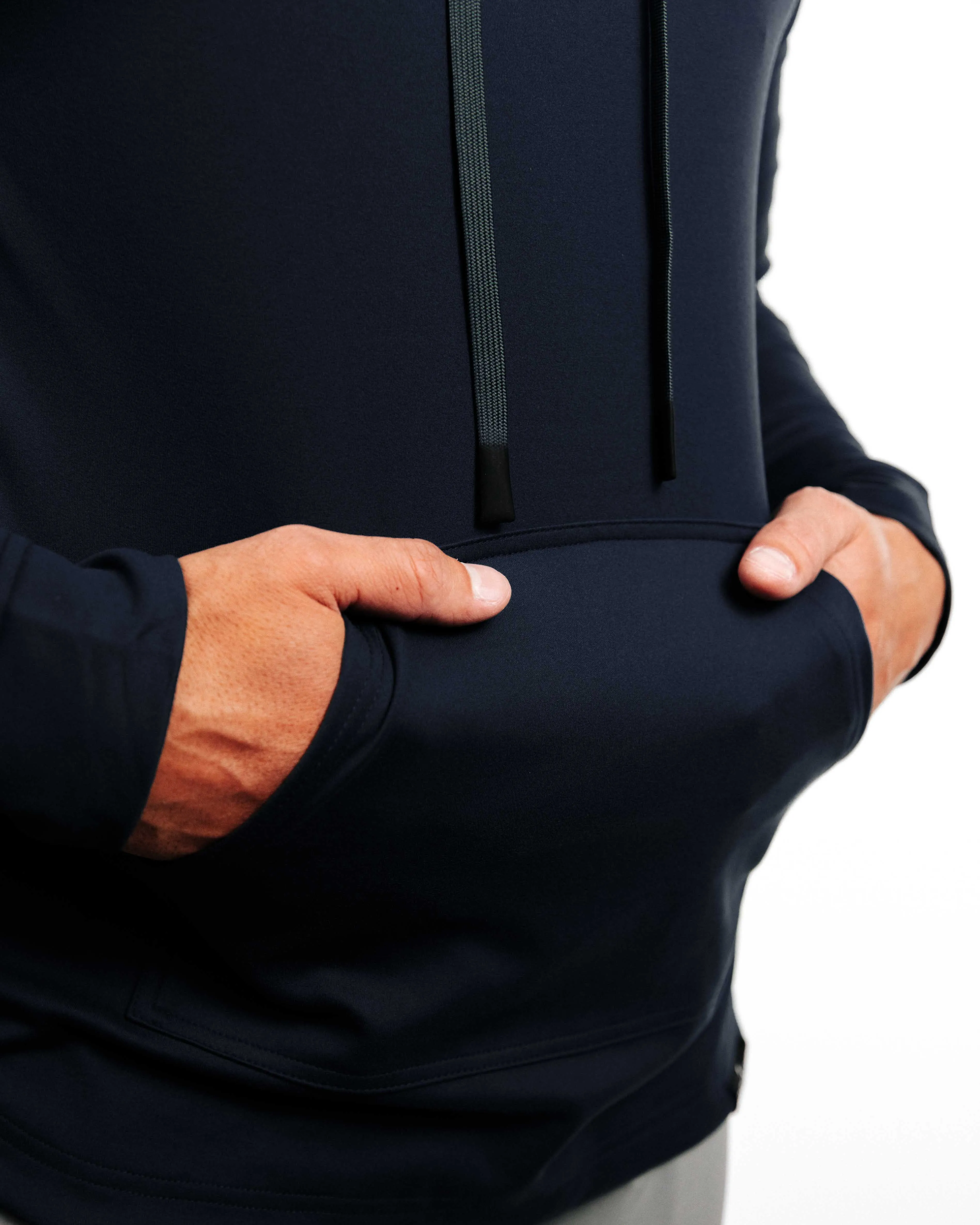 Navy Golf Hoodie product mesh lining breathability non hooded