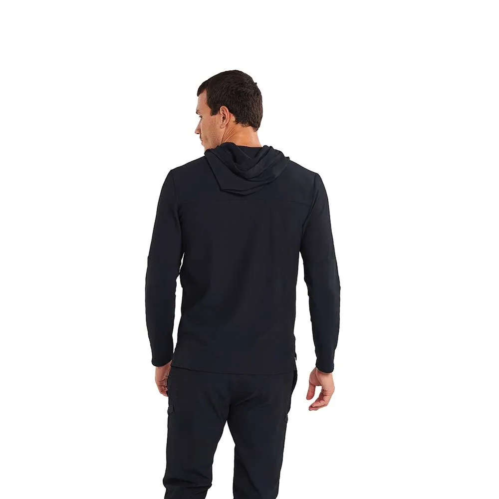 Men's Altrn Rib Hoodie - Black Cozy Comfort Minimalist Design