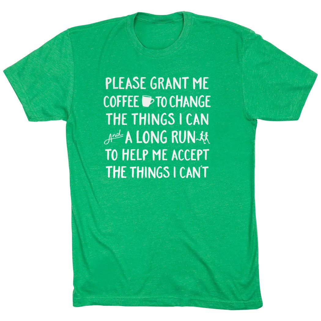 Daily Style Running Short Sleeve T-Shirt - Please Grant Me Coffee