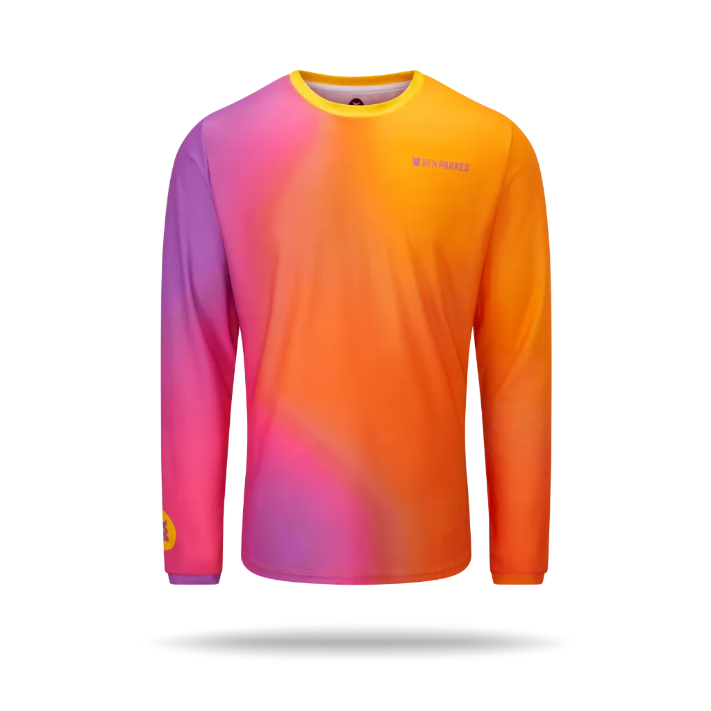 Long Sleeve Running Tee MultiPly Fabric Colorfast Dye