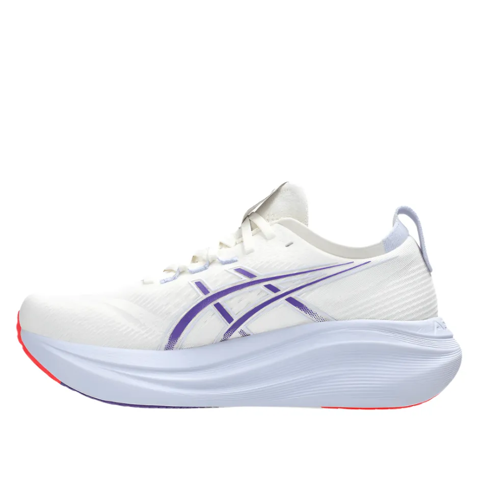 ASICS Men's GEL-NIMBUS 27 TOKYO Collection Running Shoes in Cream/Edo Purple AW25 Orthotic Compatibility