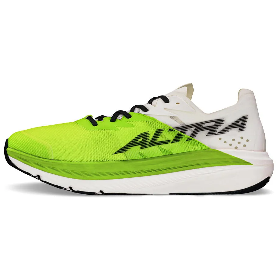 running in a softball field area shoes Body Support Men's Vanish Carbon 2 Running Shoes White / Lime