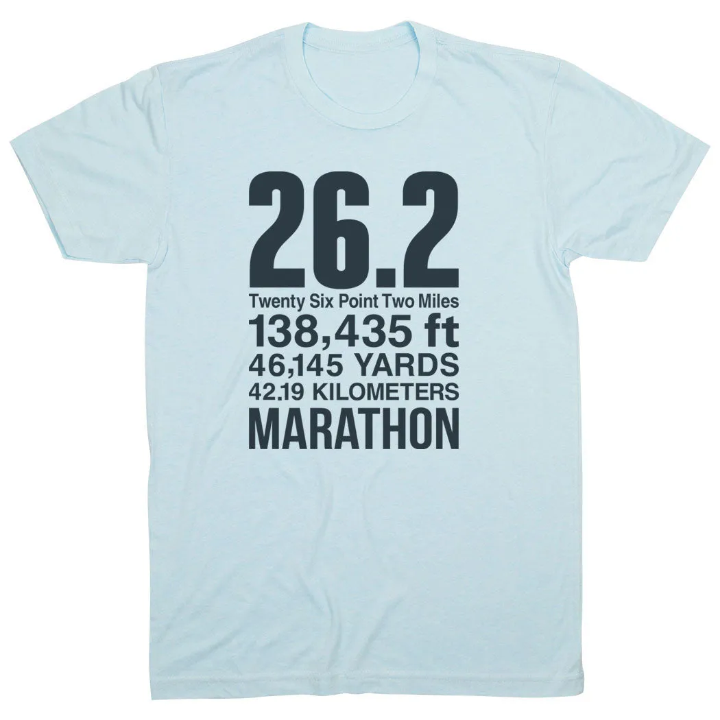 Stretch Material Running Short Sleeve T-Shirt - 26.2 Math Miles