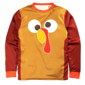 Men's Running Long Sleeve Performance Tee - Run Now Gobble Later Street Comfort Style Smooth Look