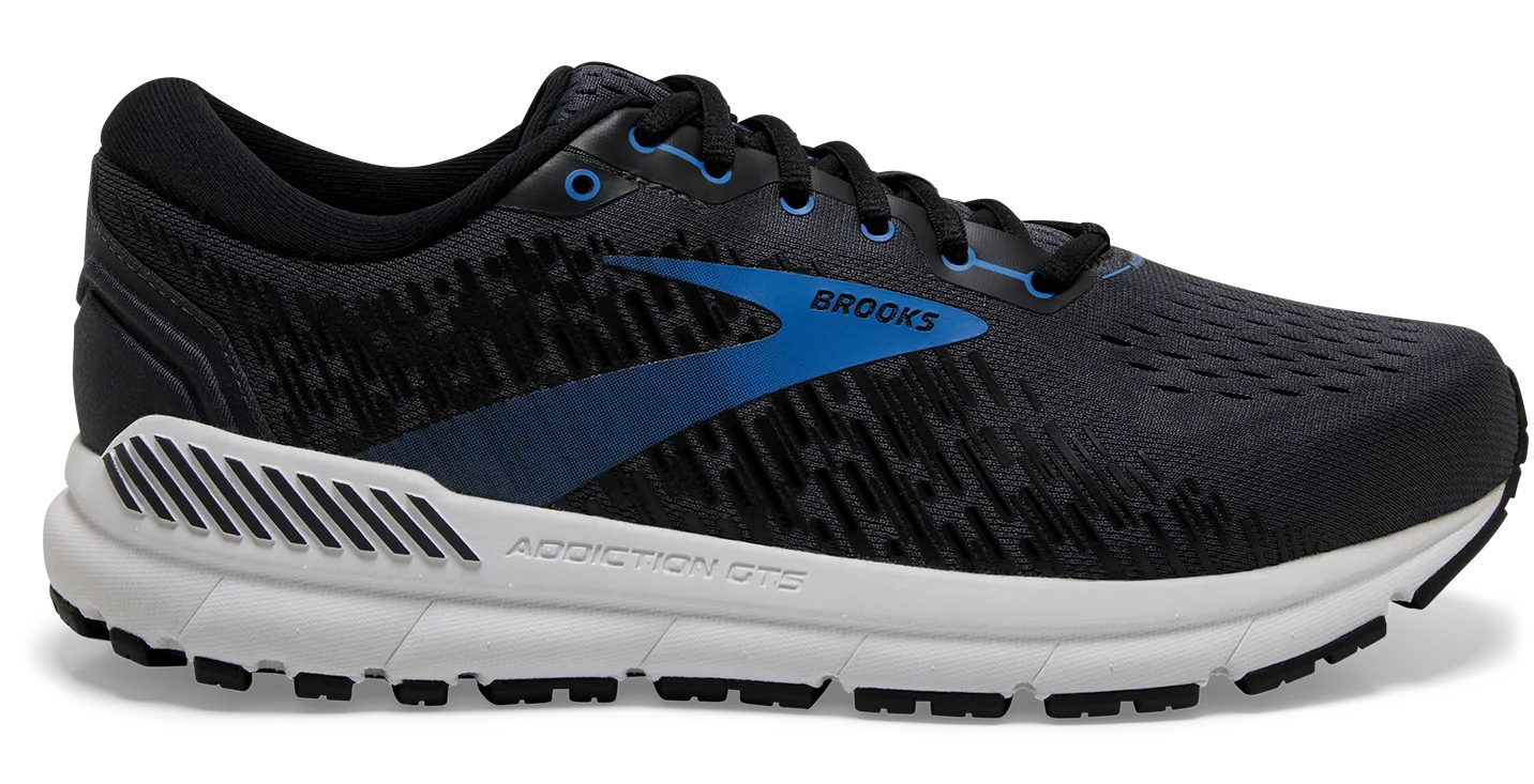 athlete in training zipper shoes Men??s Addiction GTS 15 (077 - India Ink/Black/Blue)