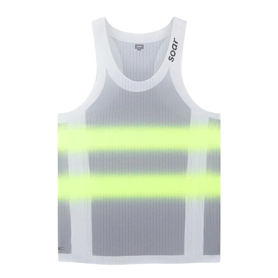 Soar Men's Race Vest Grey / Yellow Athletic Cut
