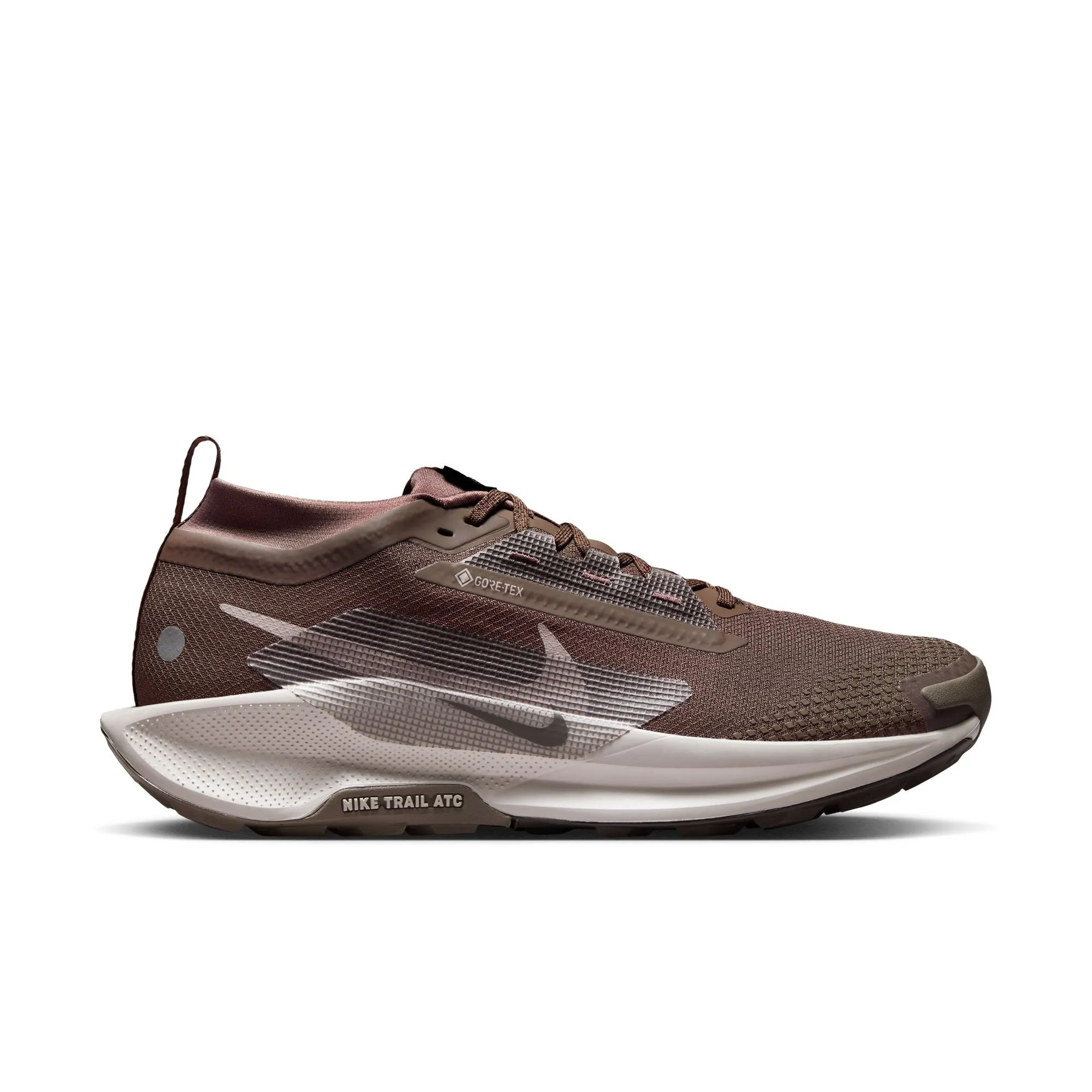 Grip Enhancement stability trail sneakers Men??s React Pegasus Trail 5 GORE-TEX (012 - Ironstone/College Grey-Velvet Brown)