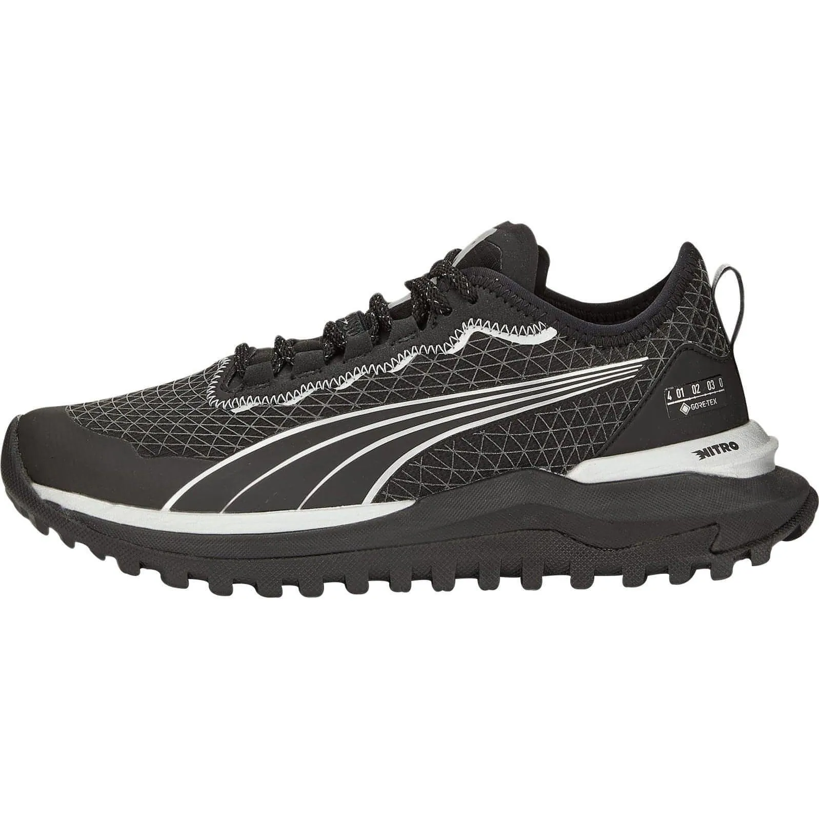 Puma Voyage Nitro 2 GORE-TEX Womens Trail Running Shoes - Black Energy Return Cushion Layered Stone Guard Plate