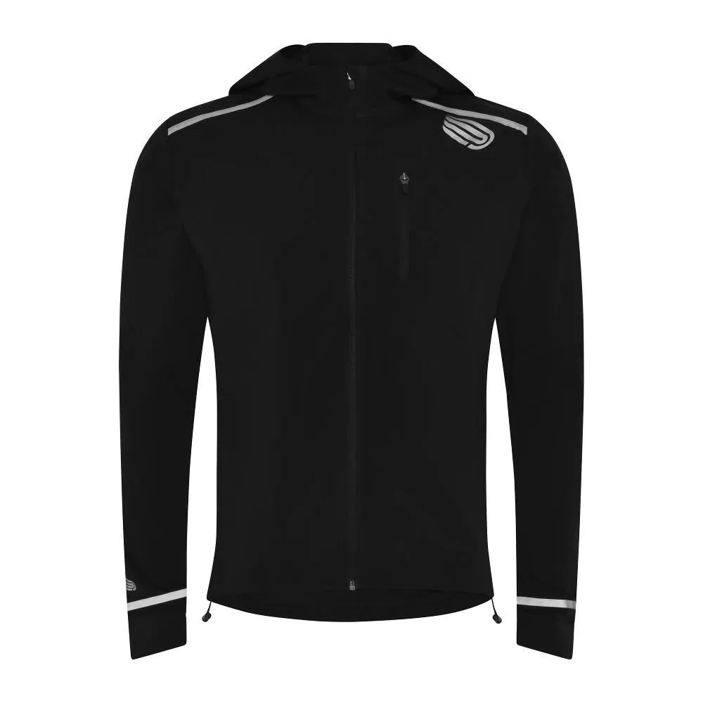 Pressio Ecolite Run Jacket (Mens) - Black Ventilation Grommets