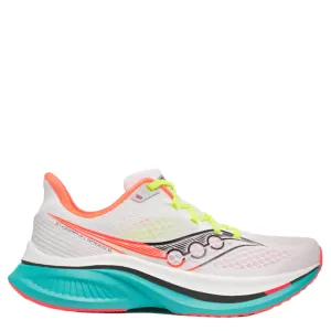 Saucony Men's Endorphin Speed 5 Running Shoes in White/Mutant AW25 rigid sole shoes adjustable - straps - adjustability shoes