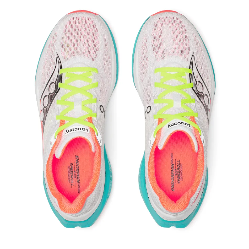 Saucony Men's Endorphin Speed 5 Running Shoes in White/Mutant AW25 running shoes for fitness - oriented men