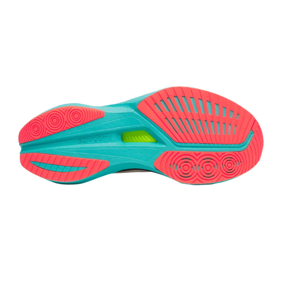 Enhanced Torsional Rigidity Saucony Men's Endorphin Speed 5 Running Shoes in White/Mutant AW25