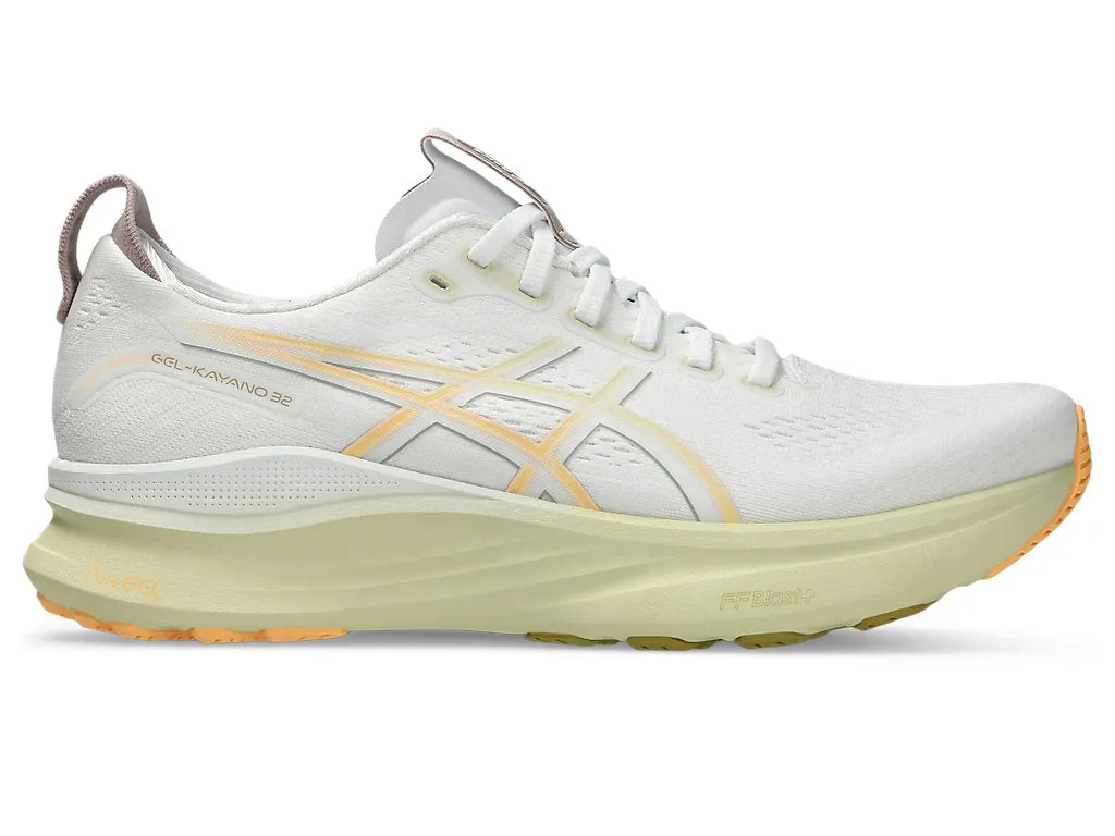 Recycled Composite running - posture Men's GEL-Kayano 32 (101 - White/Orange Glow)
