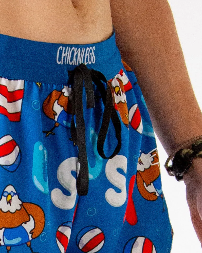 Men's USA Pool Party 2" DS Split Shorts Quick Access