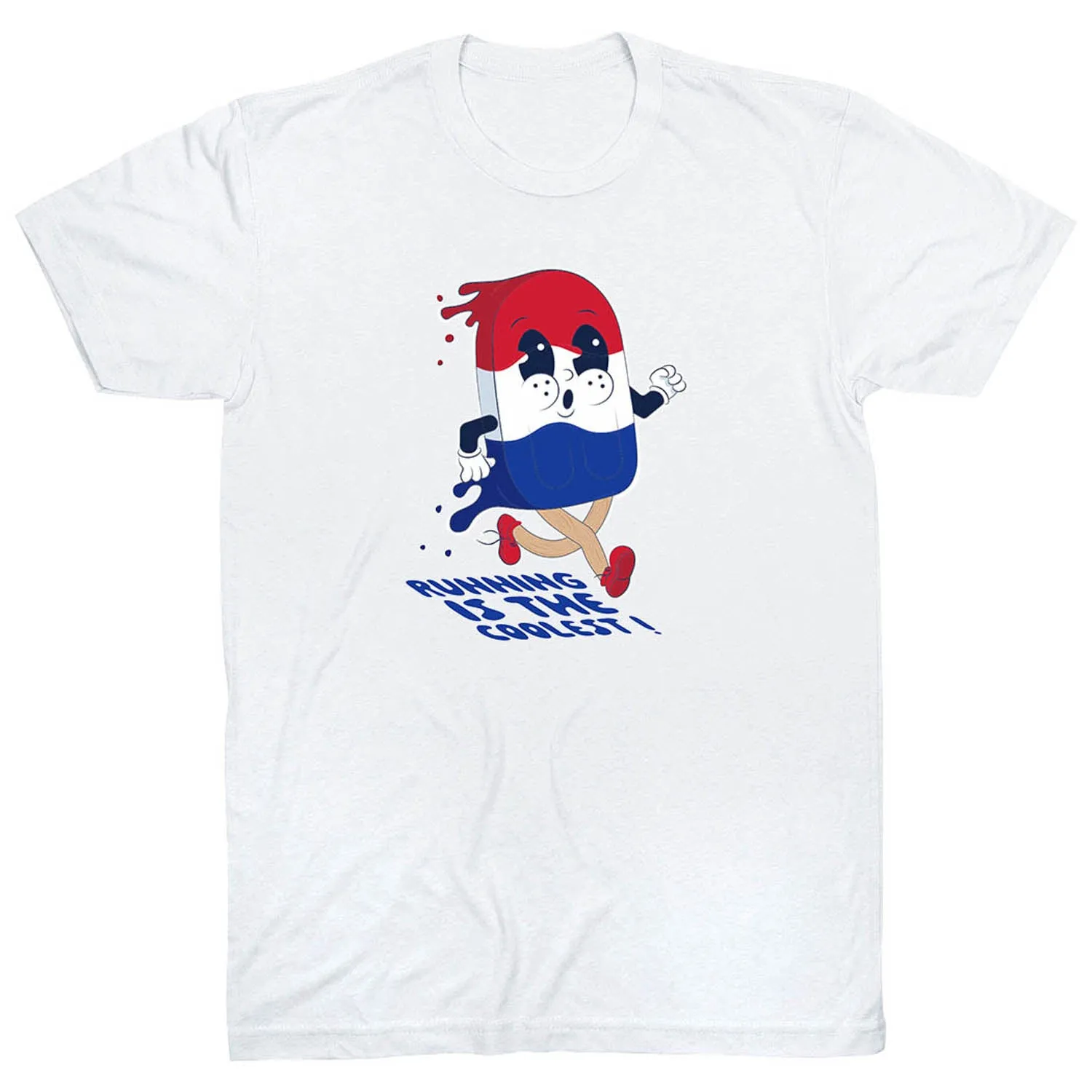 Running Short Sleeve T-Shirt - Running Is The Coolest Comfy Look Wear Reinforced Collar