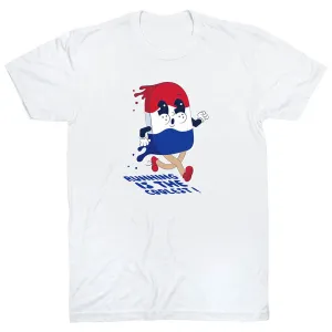 Running Short Sleeve T-Shirt - Running Is The Coolest Comfy Look Wear Reinforced Collar