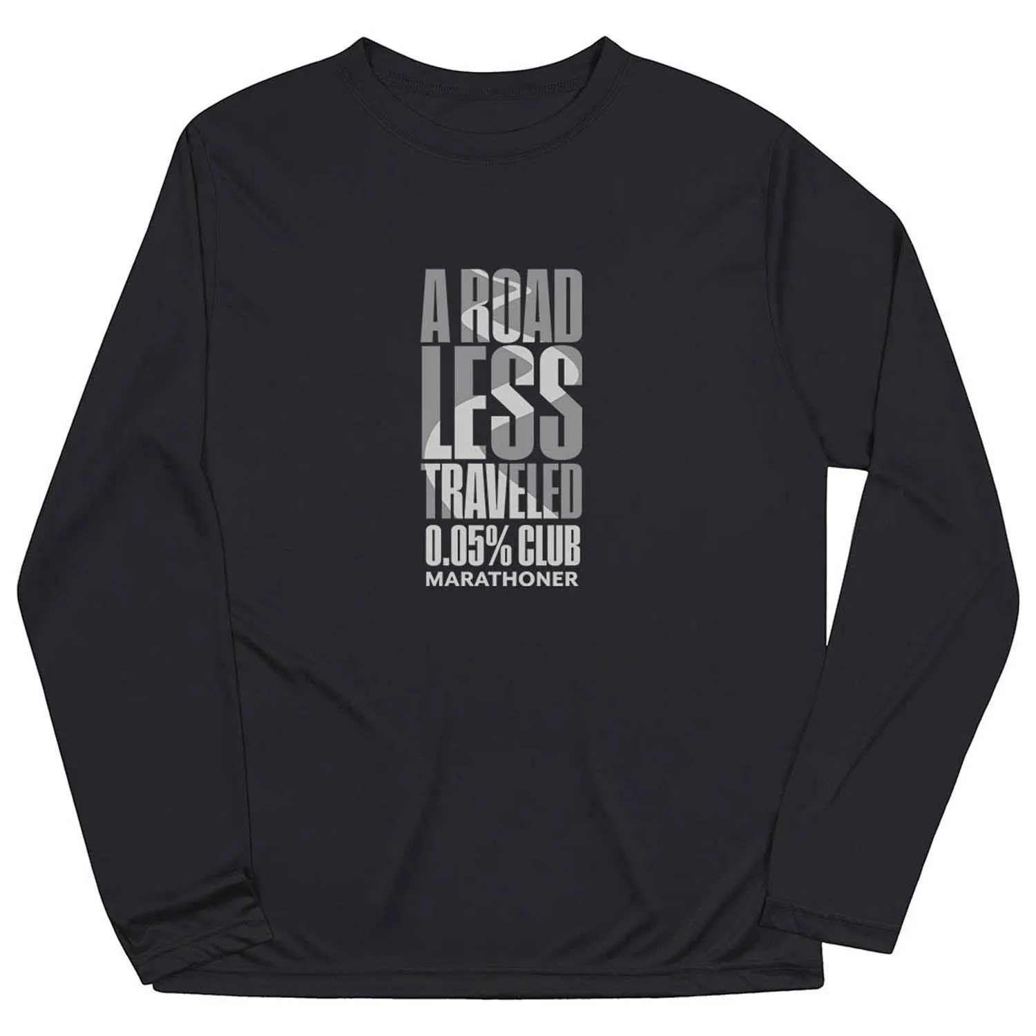 color blocking Perfect Layering Men's Running Long Sleeve Performance Tee - A Road Less Traveled - Marathoner