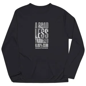 color blocking Perfect Layering Men's Running Long Sleeve Performance Tee - A Road Less Traveled - Marathoner