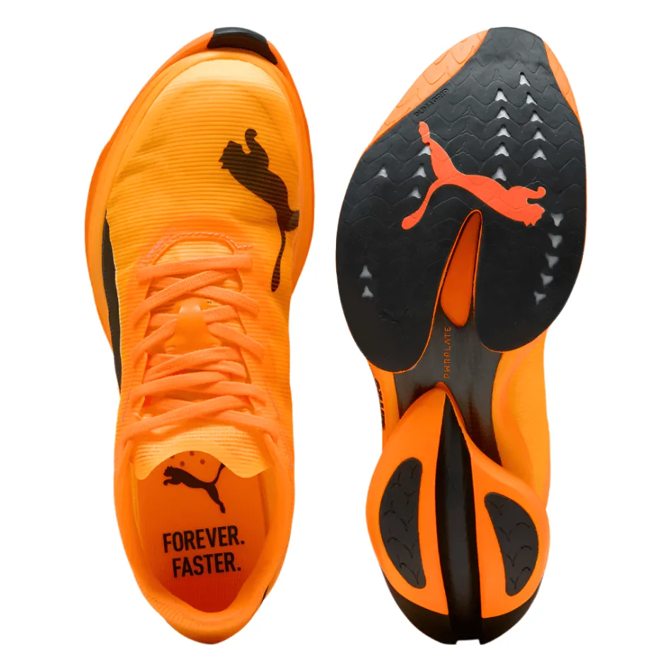 anti - odor shoe quality aerobic exercise shoes PUMA Men's Fast-R NITRO Elite 3 Running Shoes in Heat Fire/Sun Stream AW25