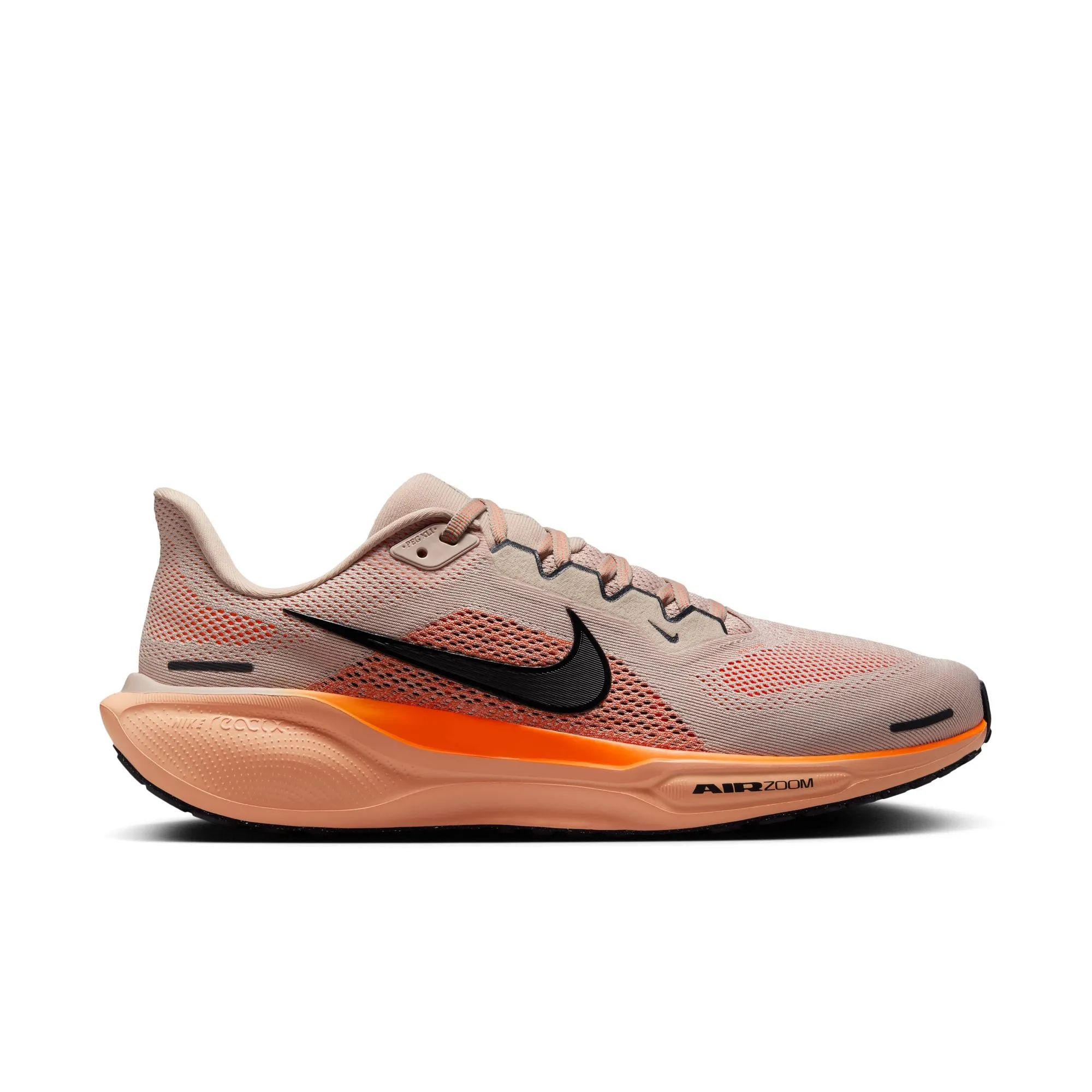 brand - name shoes wide widths Men's Pegasus 41 (201 - Fossil Stone/Dark Obsidian-Total Orange)