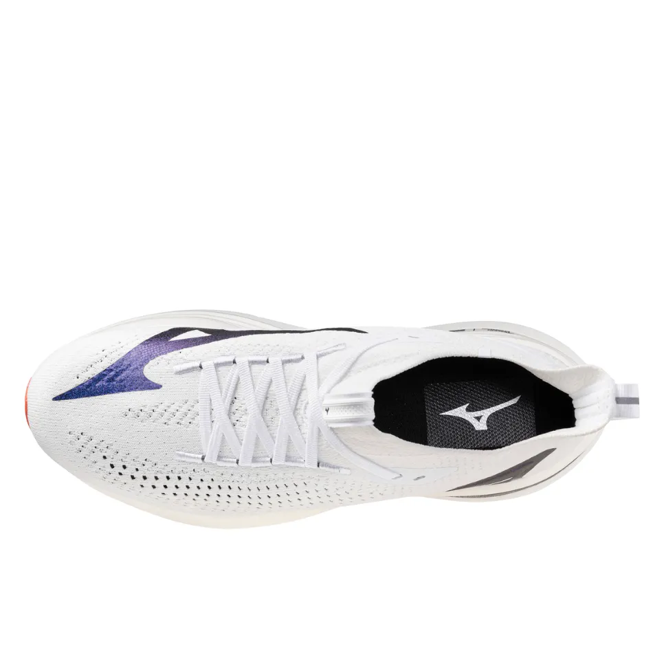 Mizuno Men's Neo Vista 2 Running Shoes in White/White/Iris Bloom AW25 Sunny Weather Running