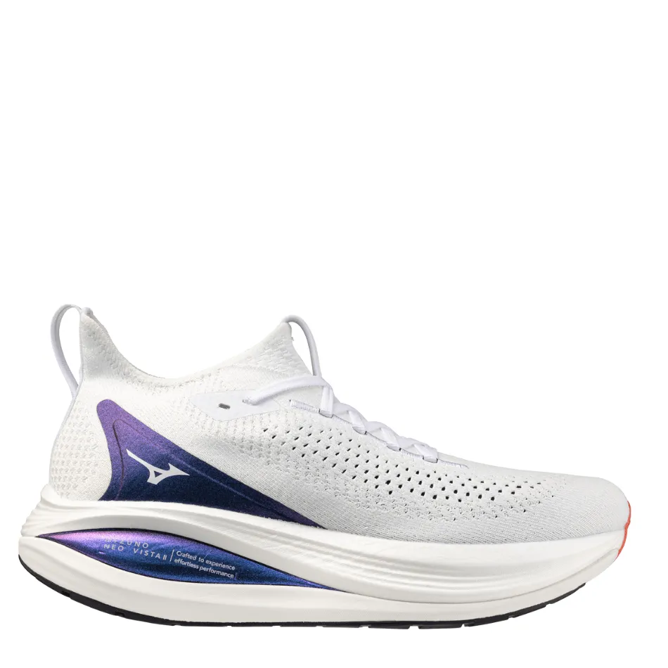 Mizuno Men's Neo Vista 2 Running Shoes in White/White/Iris Bloom AW25 running in school races shoes All   Terrain