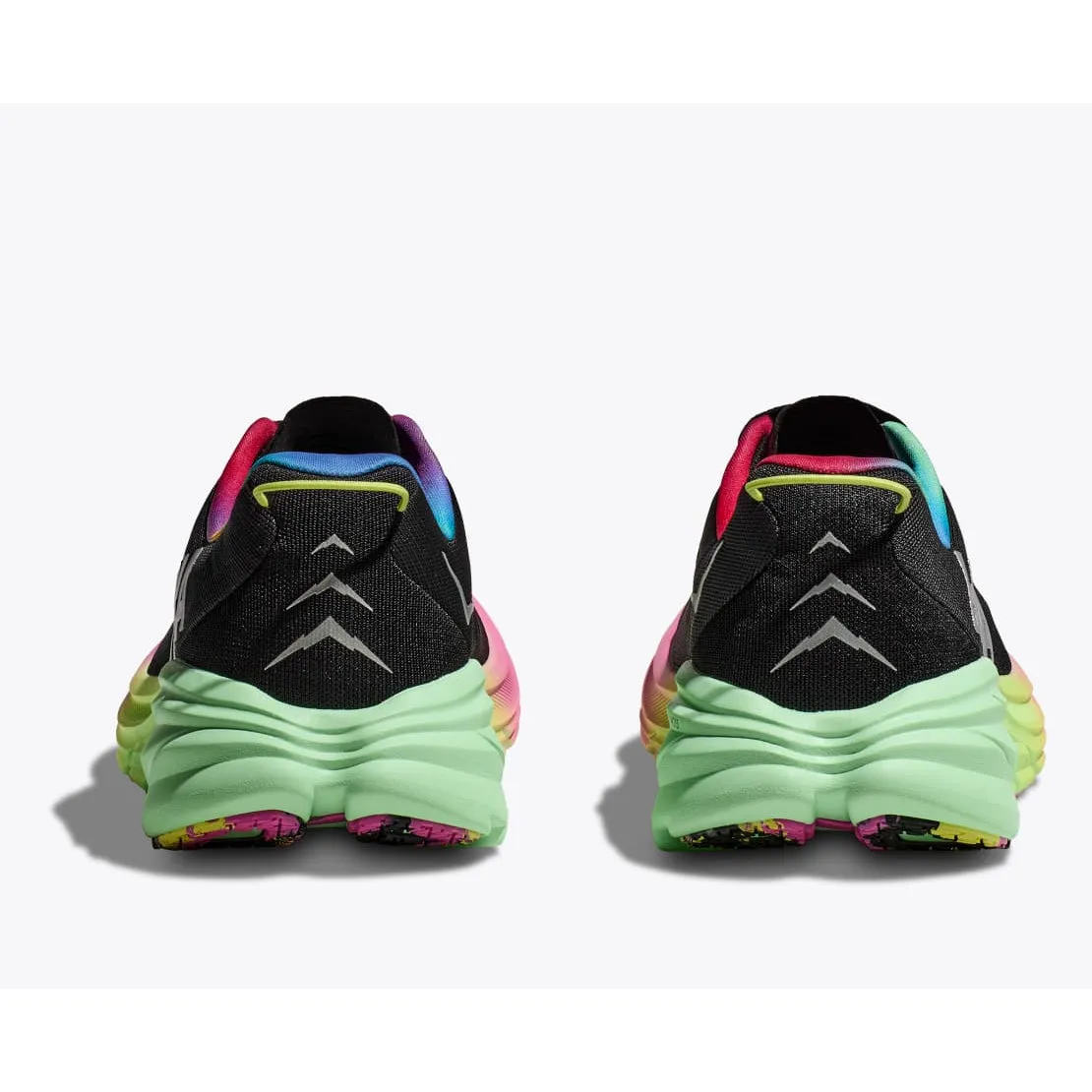 Hoka Men's Rincon 3 Wide (Black / Silver) Multi Directional Lugs Stretch Woven Upper