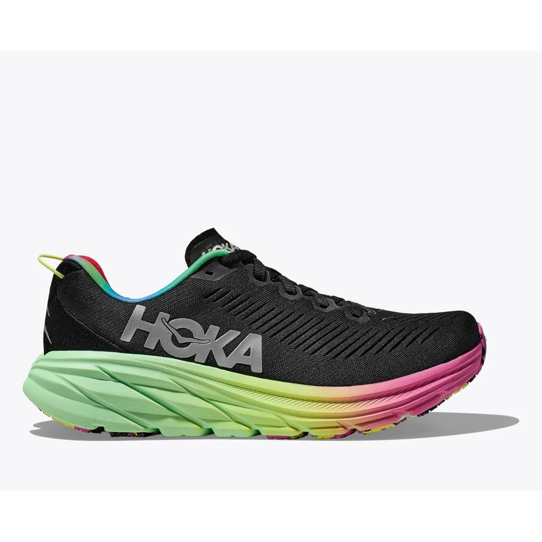 Distance Tracking Hoka Men's Rincon 3 Wide (Black / Silver)