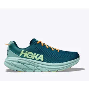 Hoka Men's Rincon 3 (Deep Lagoon/Ocean Mist) Motivational Quotes Abrasion Resistant Panels
