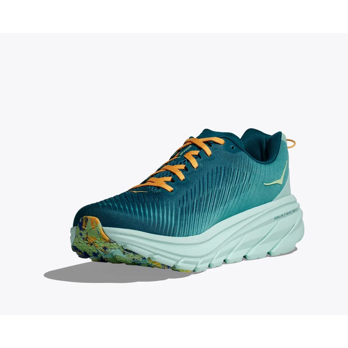 Hoka Men's Rincon 3 (Deep Lagoon/Ocean Mist) group running shoe function