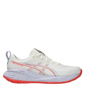 Continuous Flex Sole ASICS Men's GEL-CUMULUS 27 TOKYO Collection Running Shoes in Cream/Edo Purple AW25