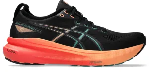 carbon - fiber - plate running in the humidity shoes Men's GEL-Kayano 31 WIDE (004 - Black/Rainy Lake)
