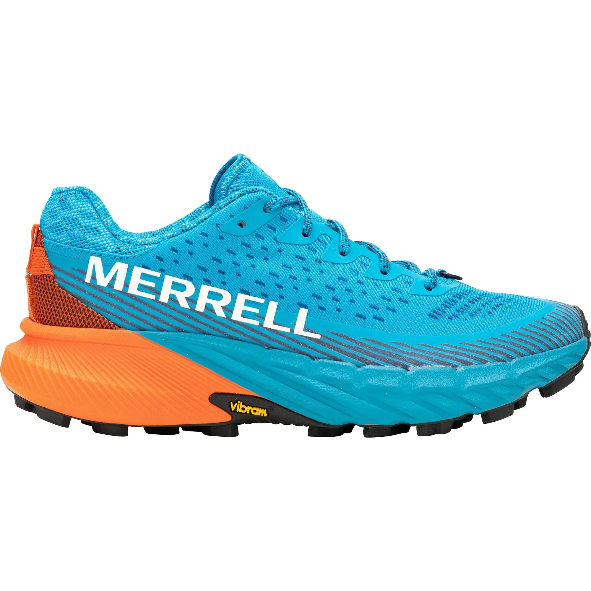 Heel Counter Support Merrell Agility Peak 5 Womens Trail Running Shoes - Blue