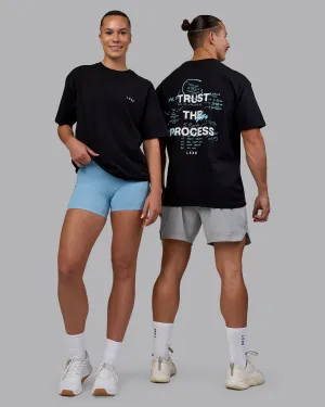 Think Strong Heavyweight FLXCotton Tee Oversize - Black-White Simple and Relaxed