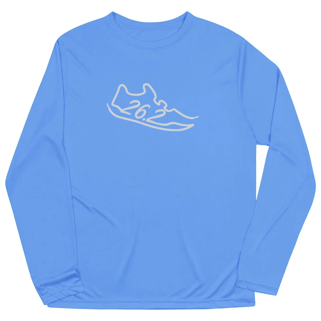 Perfect Comfort Wear Relaxed Design Men's Running Long Sleeve Performance Tee - 26.2 Run Shoe