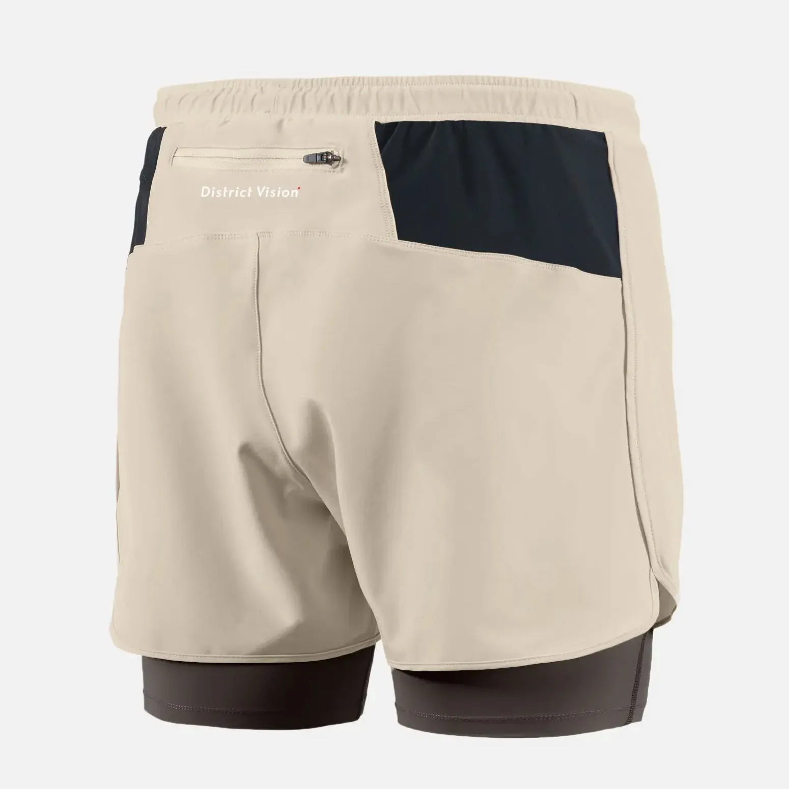 Everyday Feel Men's Layered Pocketed Trail Shorts Khaki / Slate Brown