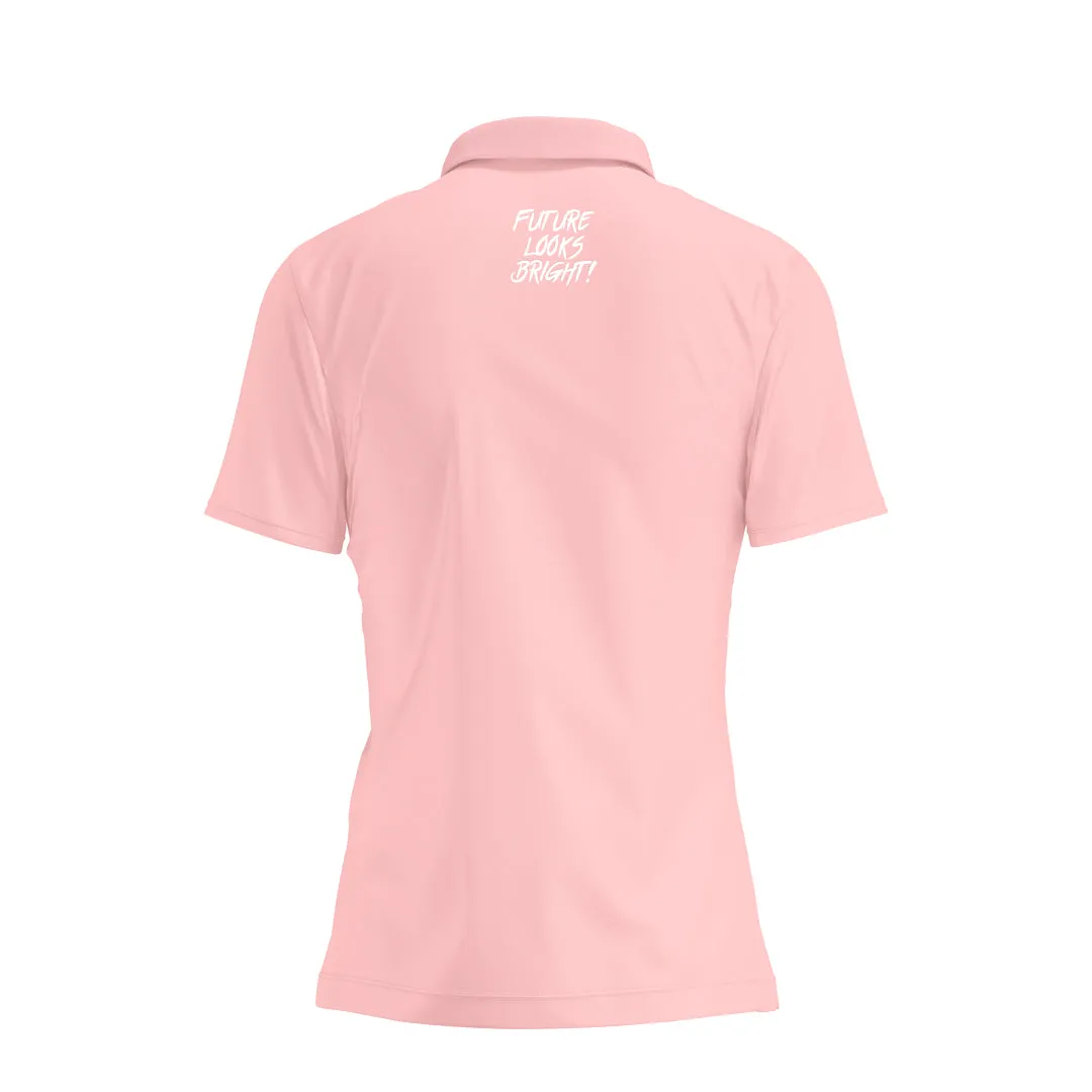 Women's Lion Shield Blush Performance Short Sleeve Polo ZeroWaste Production