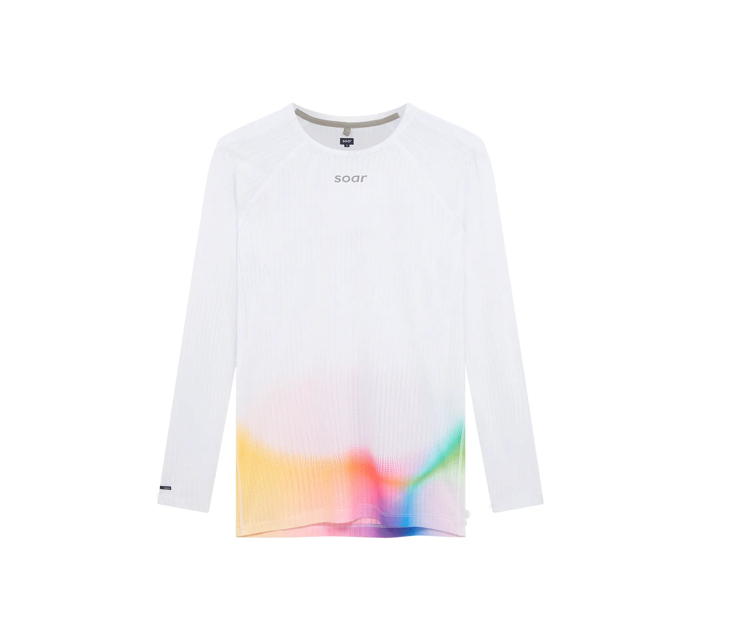 Men's Race Base | White/Summer Rainbow No Shrink Fabric Relaxed Torso Fit