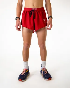 Elastic Comfort Men's Cardinal Red 2" DS Split Shorts
