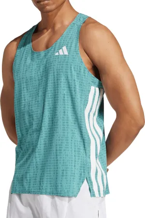 Easy Freshness Minimal Lightness adidas Adizero Mens Running Vest - Green