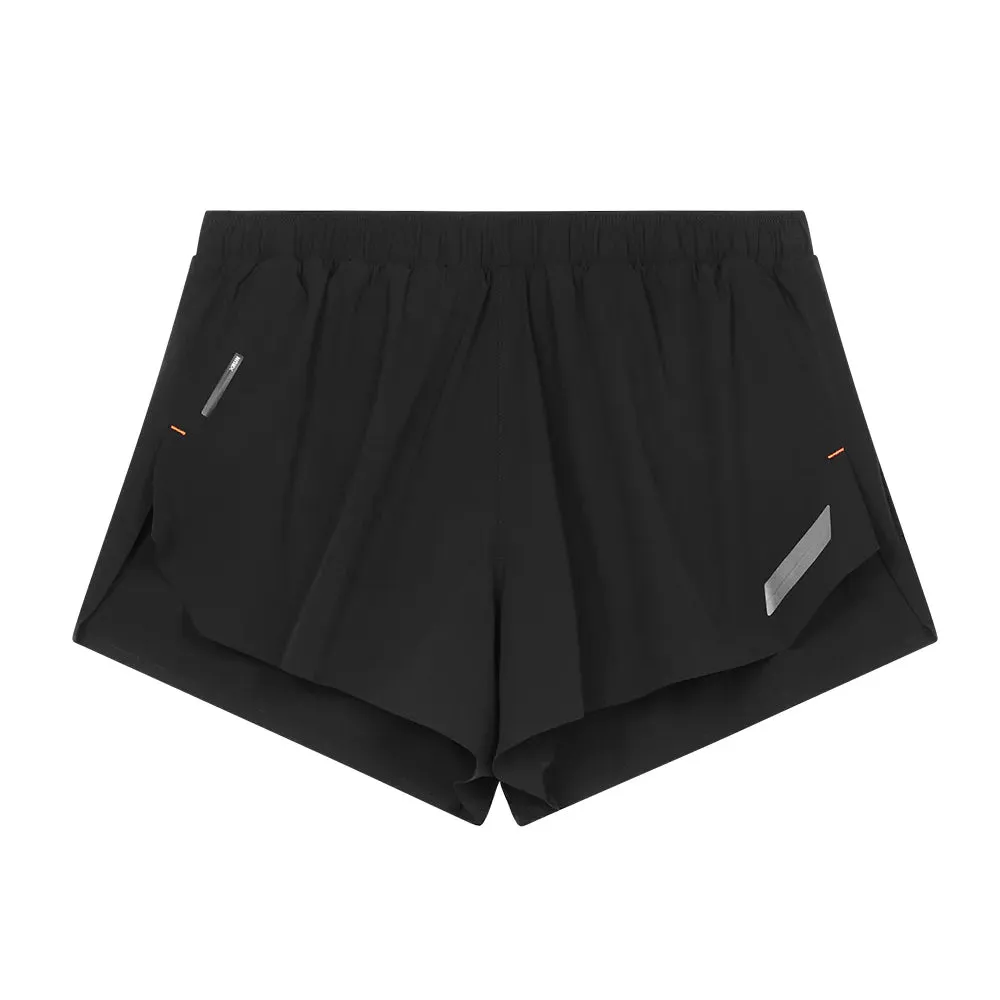Men's Split Shorts Black v2 Breathable mesh Vegan Leather